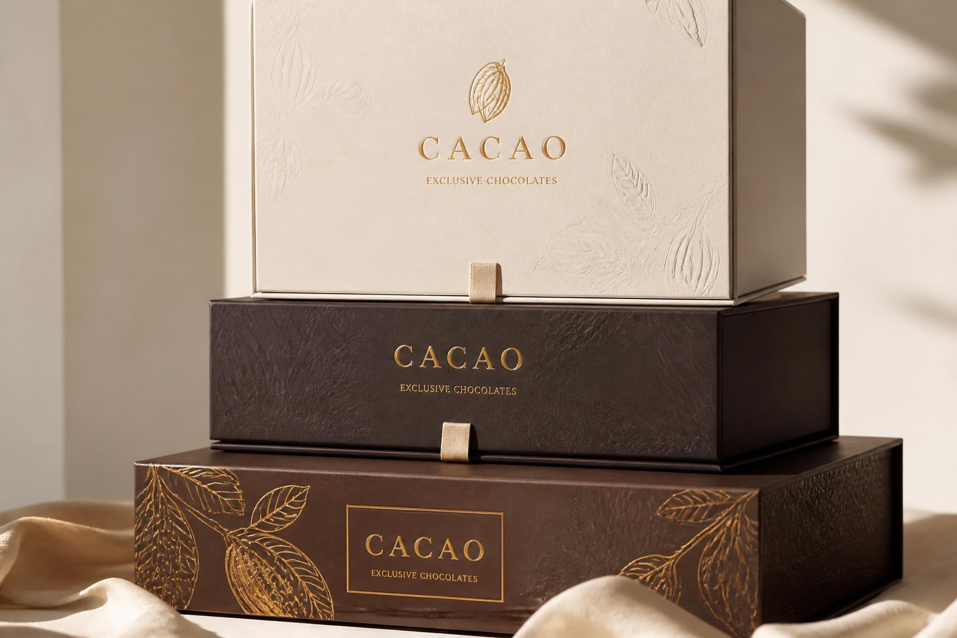 Premium rigid gift boxes with gold foil stamping